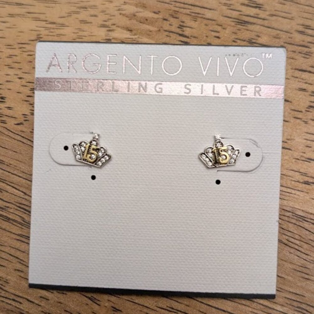 NWT! Argento Vivo Quinceañera Earrings